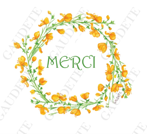 Merci - Couronne de genêts