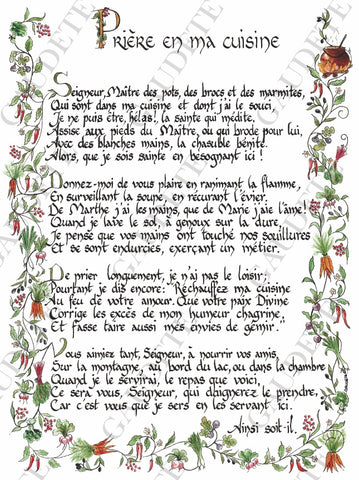 Prière en ma cuisine A4
