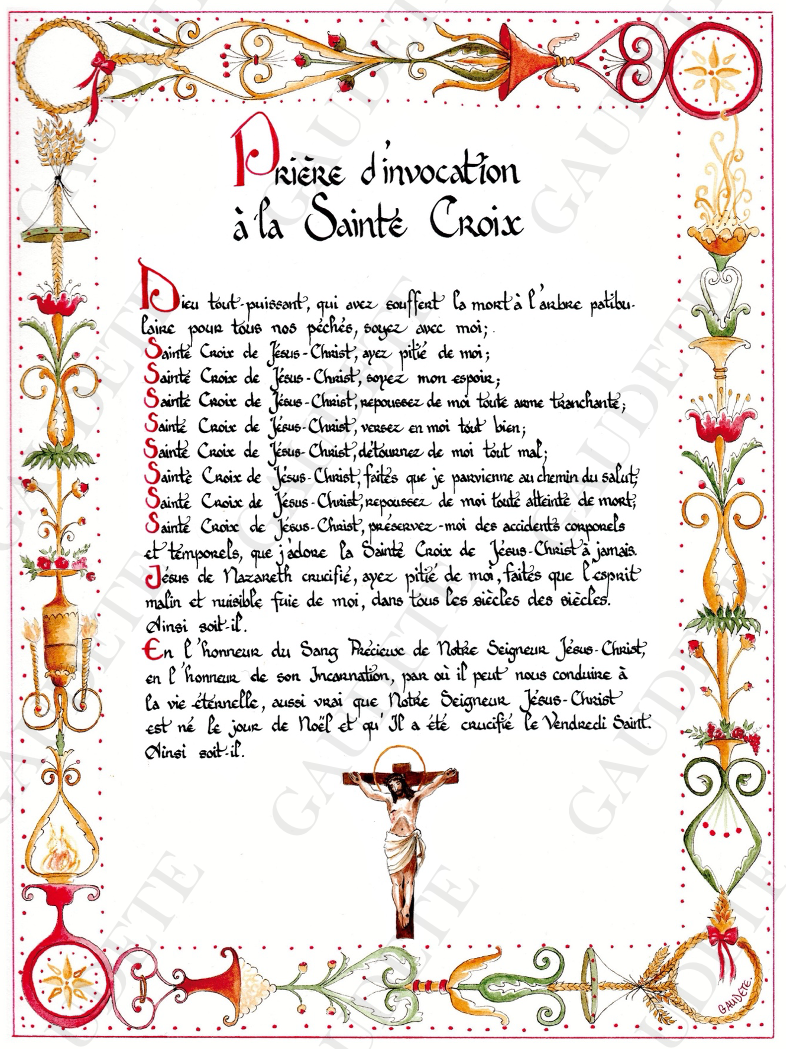 prière invocation à la sainte croix 