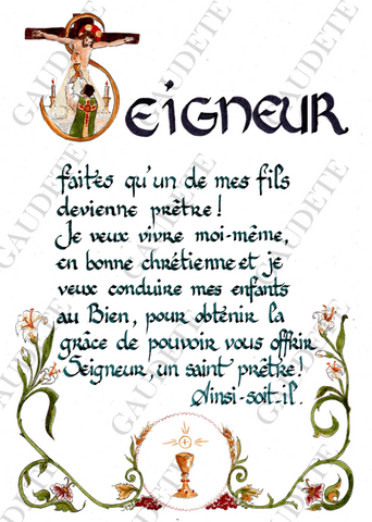 Prière d'une mère pour les vocations