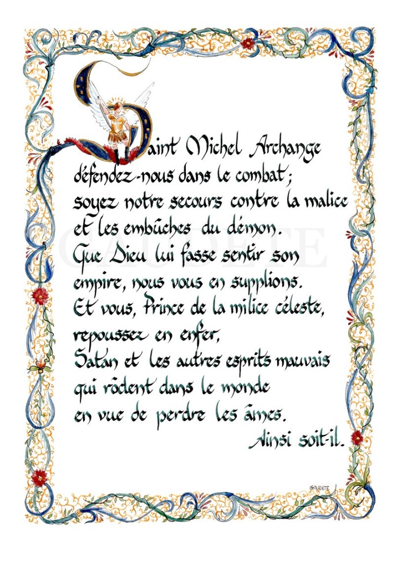 Sweat à Capuche Archange Saint Michel - Design Imprimé - Coupe Classique, Col Tissé - 241g - Vêtement à Message Religieux